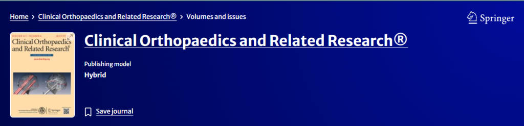 Clinical Orthopaedics and Related Research (CORR) 1 CORR