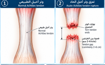 تمزق وتر أخيل: الأعراض والتشخيص والعلاج ومدة التعافي 2 تمزق وتر أخيل-صورة التمزق